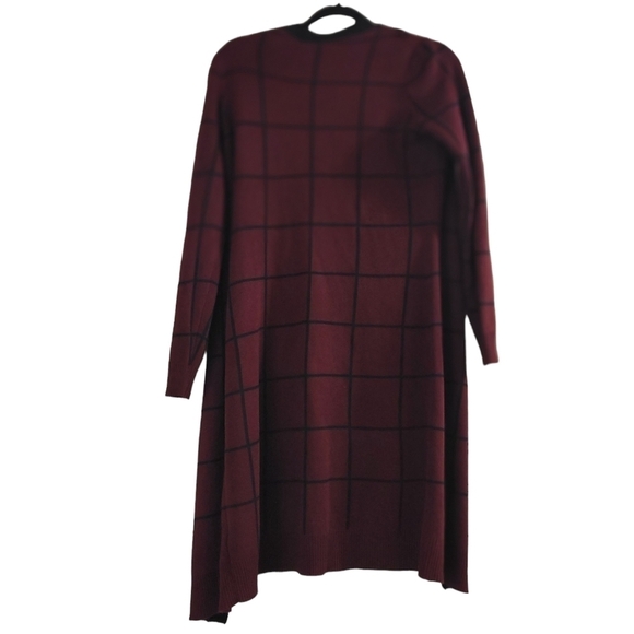 Nina Leonard women's  Dress/Cardigan  in Deep Wine/Black Medium  NWT - Picture 2 of 12